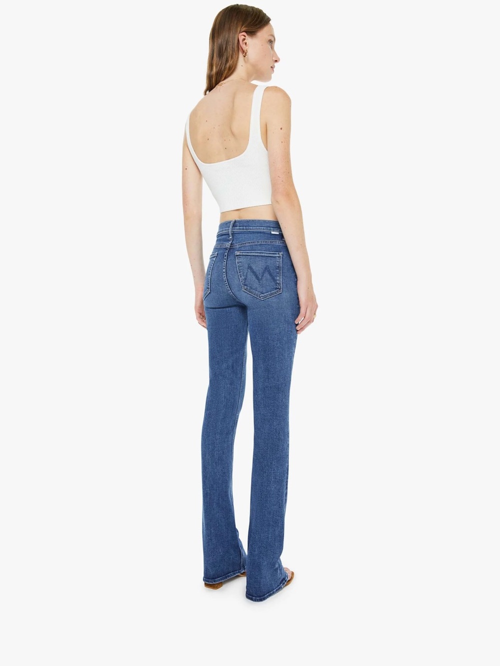 MOTHER Skinny Jeans in Dark Blue Denim - Picture 5 of 7